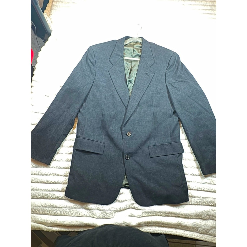 Christian Dior Monsieur Navy Wool Tweed Blazer 2-Button Single Vent 41R